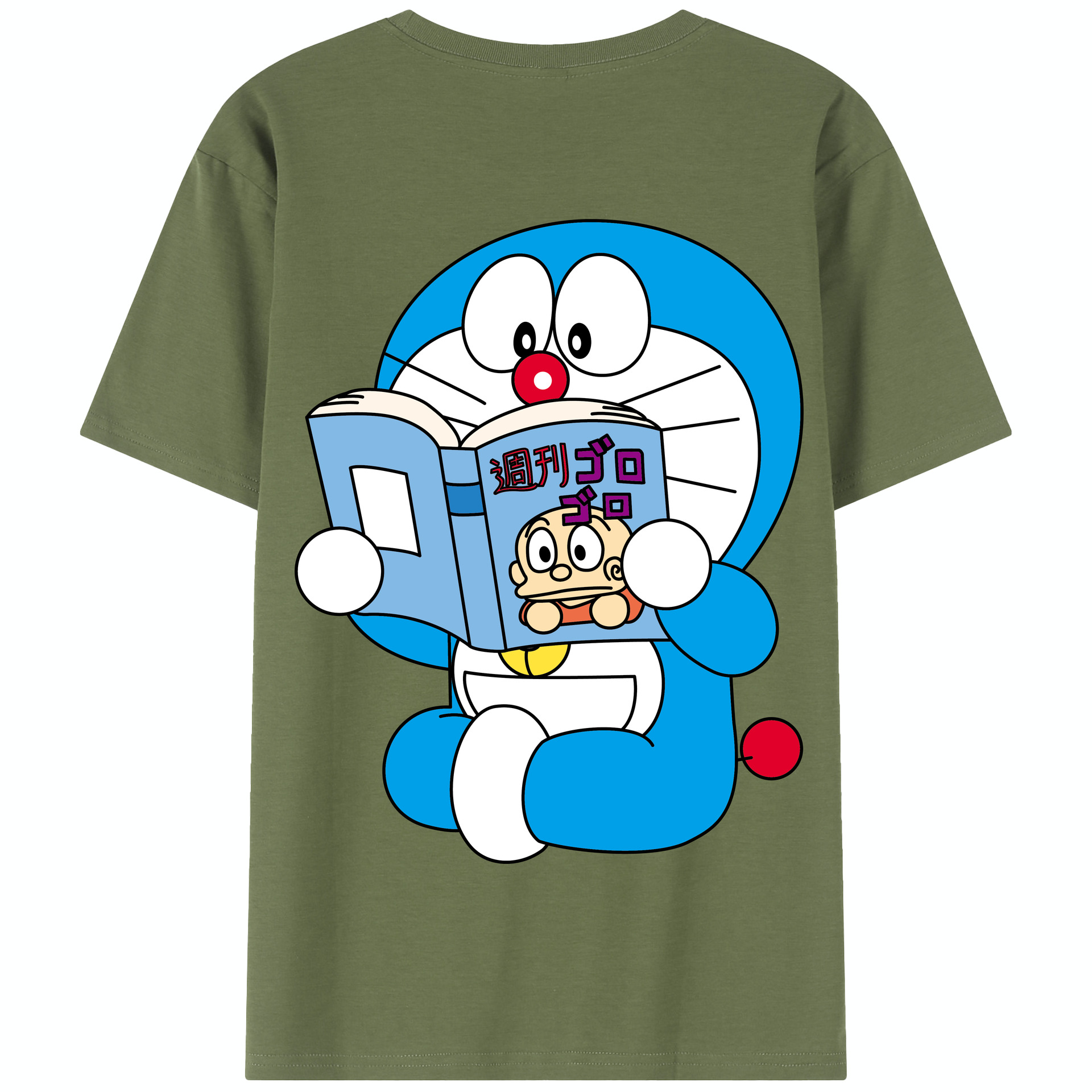 （画像用） ドラえもん Doraemon 綿100％半袖Tシャツ（背面プリント）